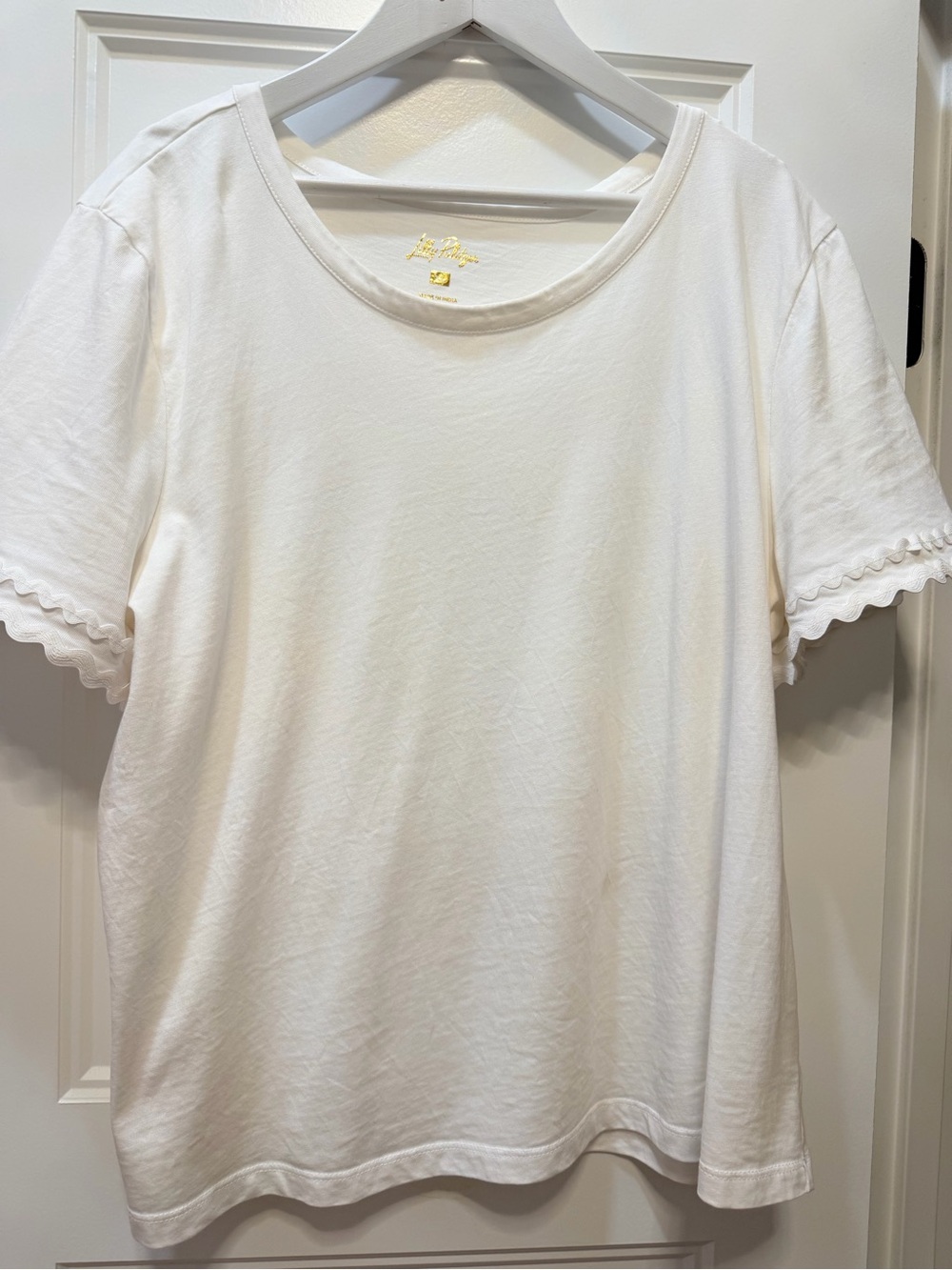 White Ric Rac Cotton Tee by Lilly Pulitzer
